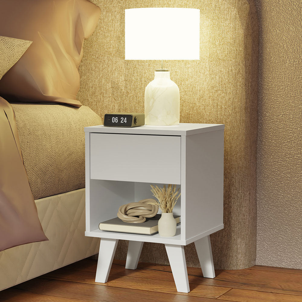 Kit con 2 Mesillas 1 Cajón 3235 Madesa - Blanco