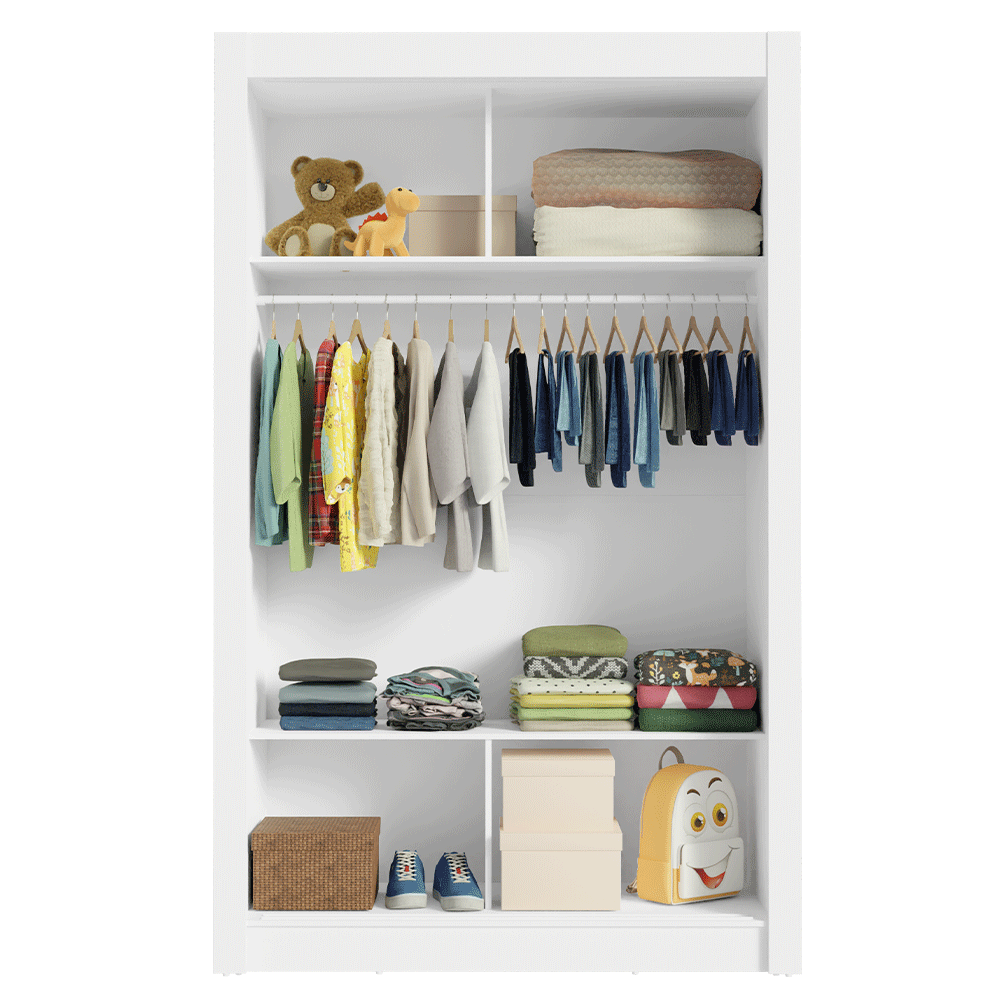 Kit Dormitorio Infantil Madesa Placard y Chifonier 6 Cajones BB 02