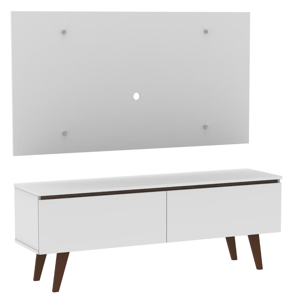 Rack con Panel de TV Le Mans hasta 55 pulgadas, 2 puertas, Blanco