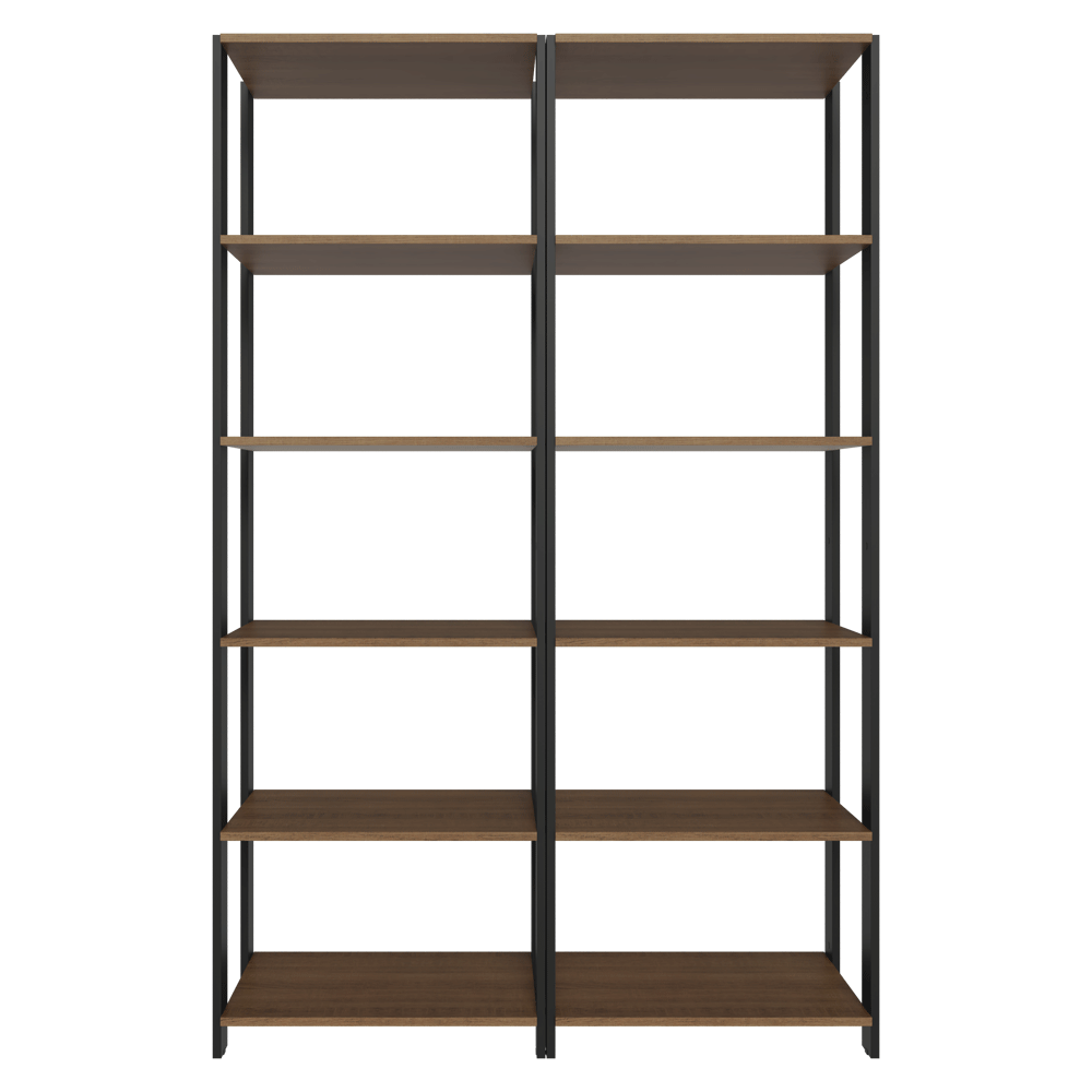 Estante Multiuso para Oficina 118cm Marrón/Negro Madesa