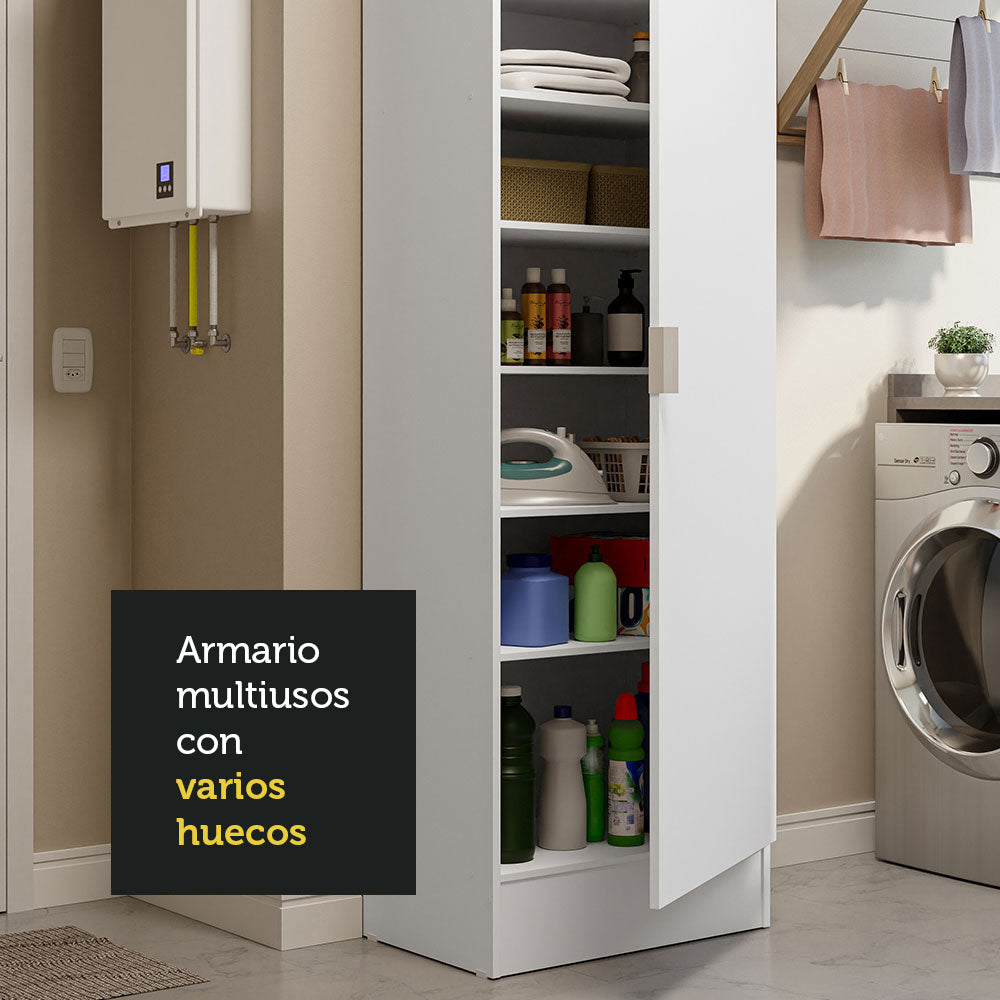 Mueble Lavadero Multiuso Modular 1 Puerta Madesa Blanco