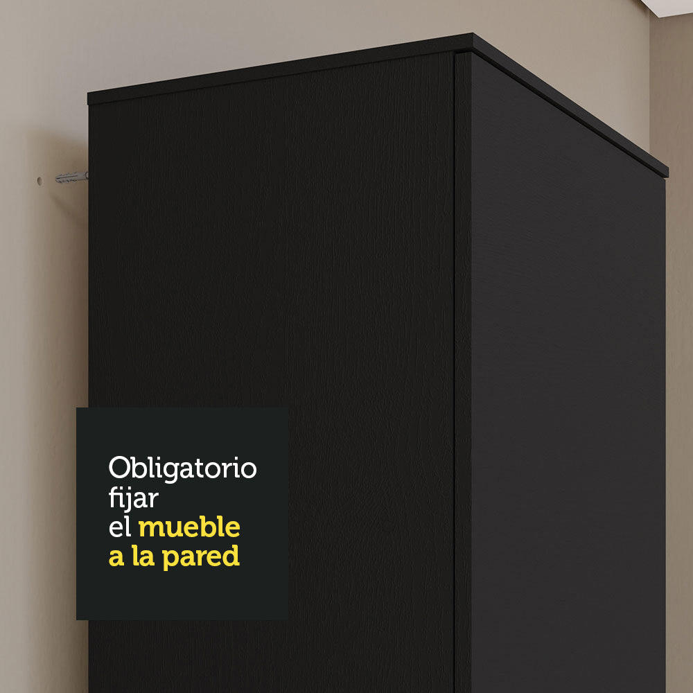 Armário Multiuso 60 cm 1 Purta Negro Madesa