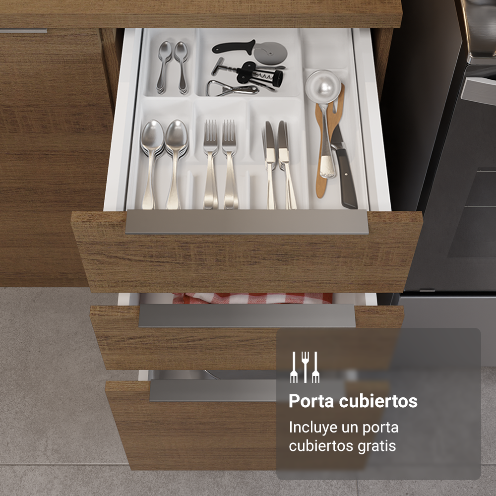 Combo completo de Cocina Madesa Stella 340cm MB 01