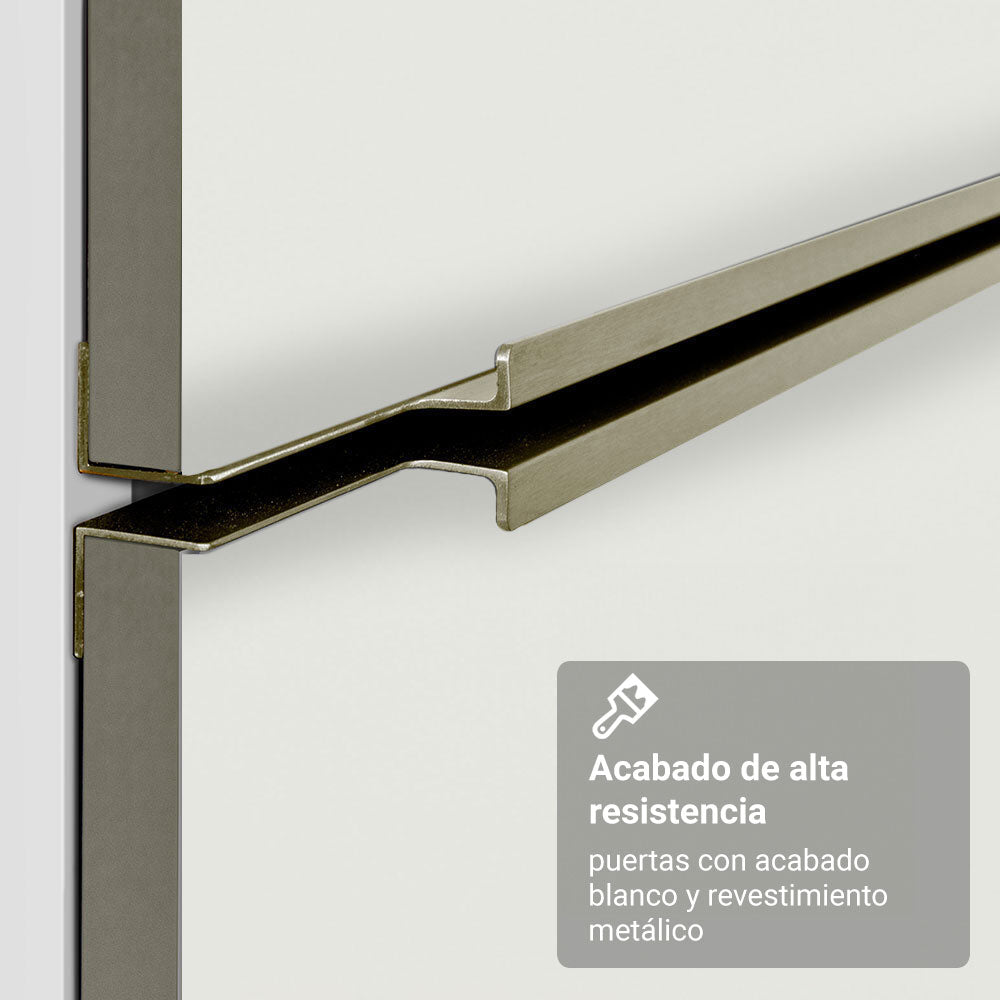 Combo Completo de Cocina 400 x 60 cm Blanco Aterciopelado Lux Madesa
