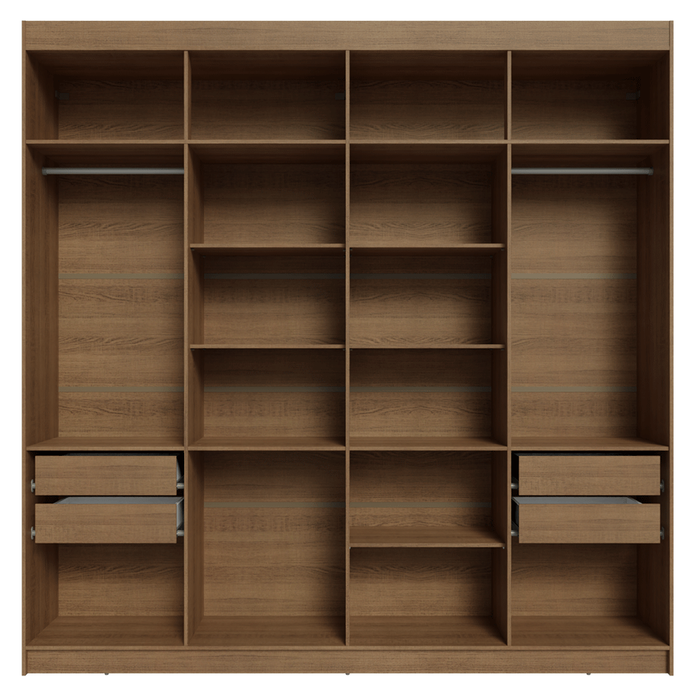 Clóset Matrimonial Venus 8 Puertas Batientes Marrón/Crema