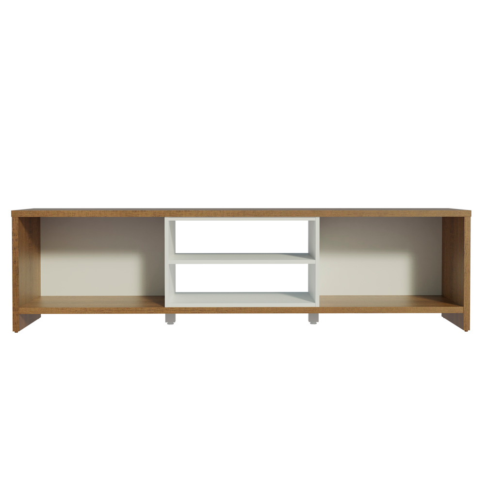 Rack para TV hasta 80 pulgadas 180 cm 2 Puertas Linz Marrón/Blanco