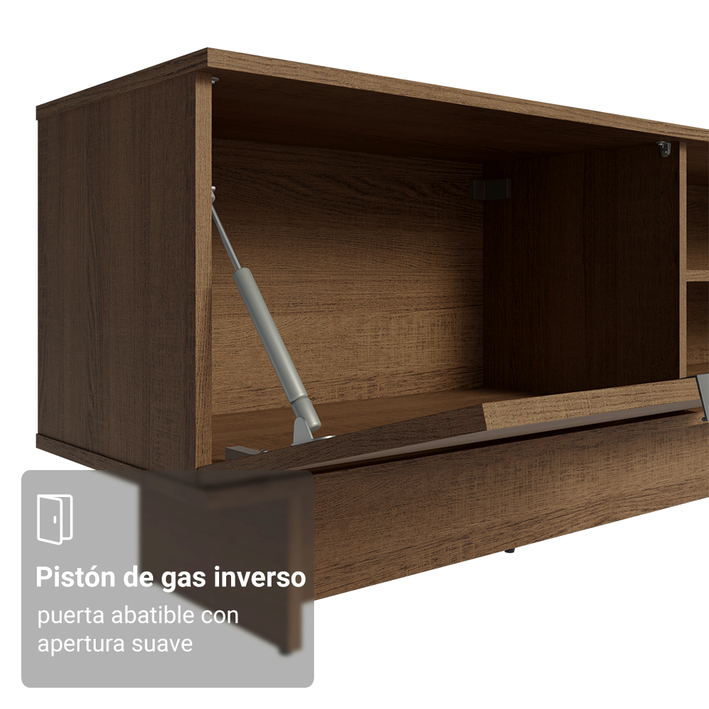Rack para TV hasta 80 Pulgadas 218 cm 2 Puertas Marrón Stella Madesa