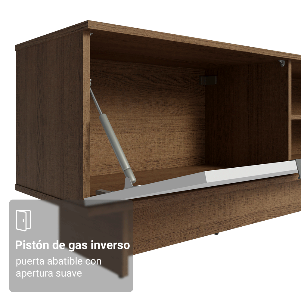 Rack para TV hasta 80 Pulgadas 218 cm 2 Puertas Marrón/Blanco Stella Madesa