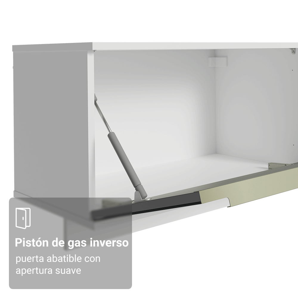 Rack Flotante para TV hasta 80 Pulgadas 218 cm 2 Puertas Blanco/Negro Lux Madesa