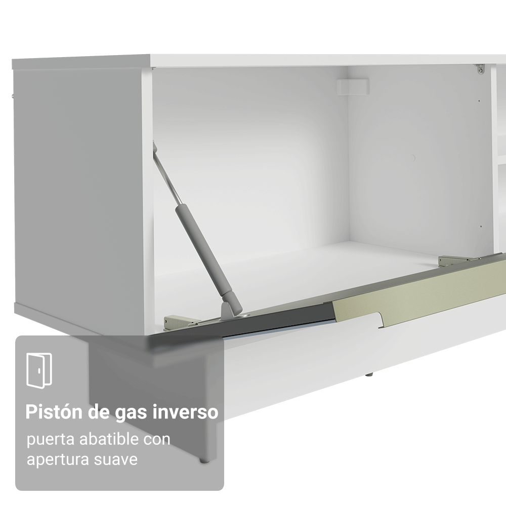Rack para TV hasta 80 Pulgadas 218 cm 2 Puertas Blanco/Gris Lux Madesa