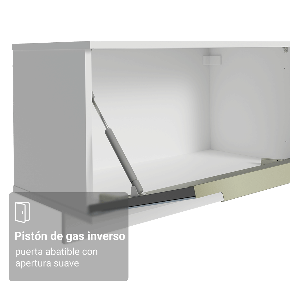 Rack Flotante para TV hasta 80 Pulgadas 218 cm 2 Puertas Blanco/Gris Lux Madesa