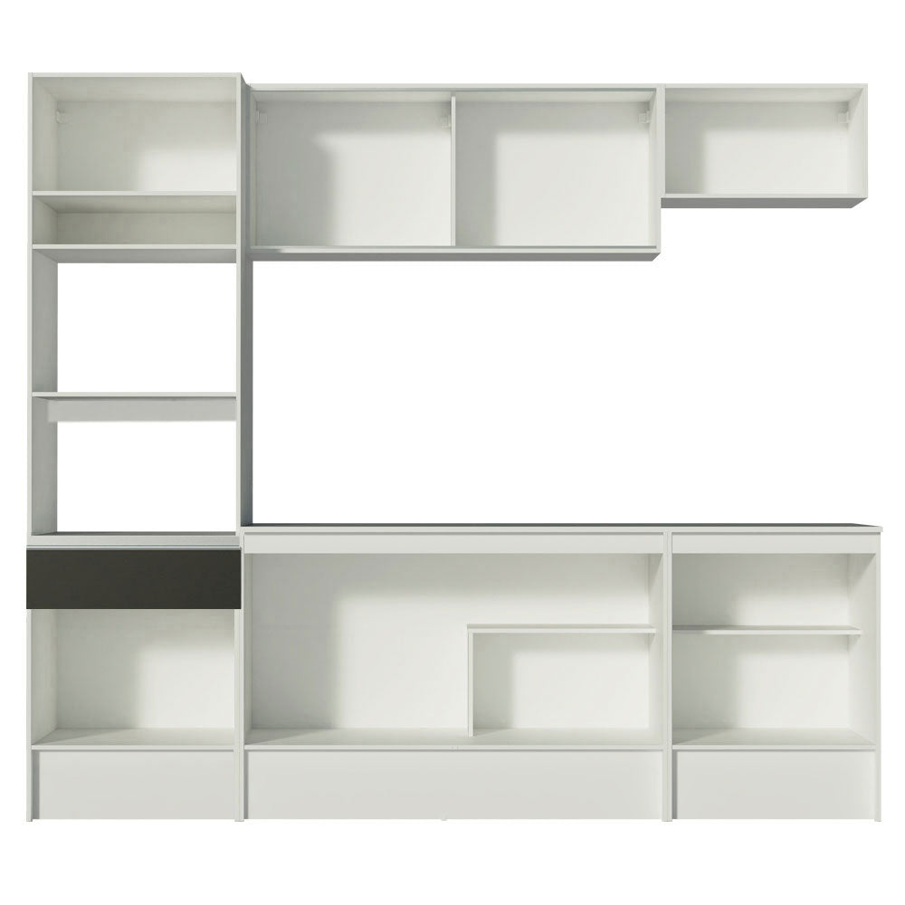 Combo Completo de Cocina 240 cm Blanco/Negro Topazio Madesa