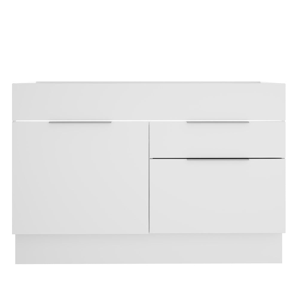 Bajo Mesada para Bacha 120 cm 1 Puerta e 2 Cajones (Sin Mesada y Bacha) Blanco Stella Madesa