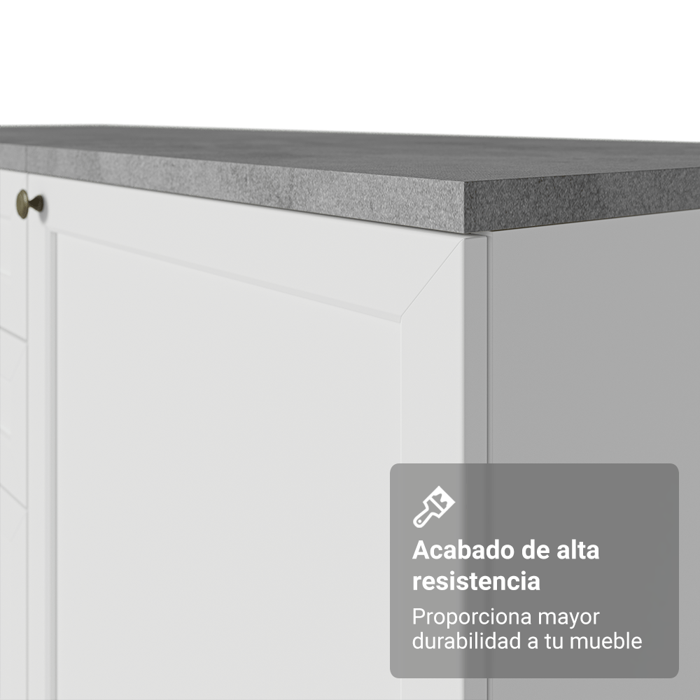Bajo Mesada Esquinero 94 cm 1 Puerta (Sin Mesada) Blanco Vik Madesa