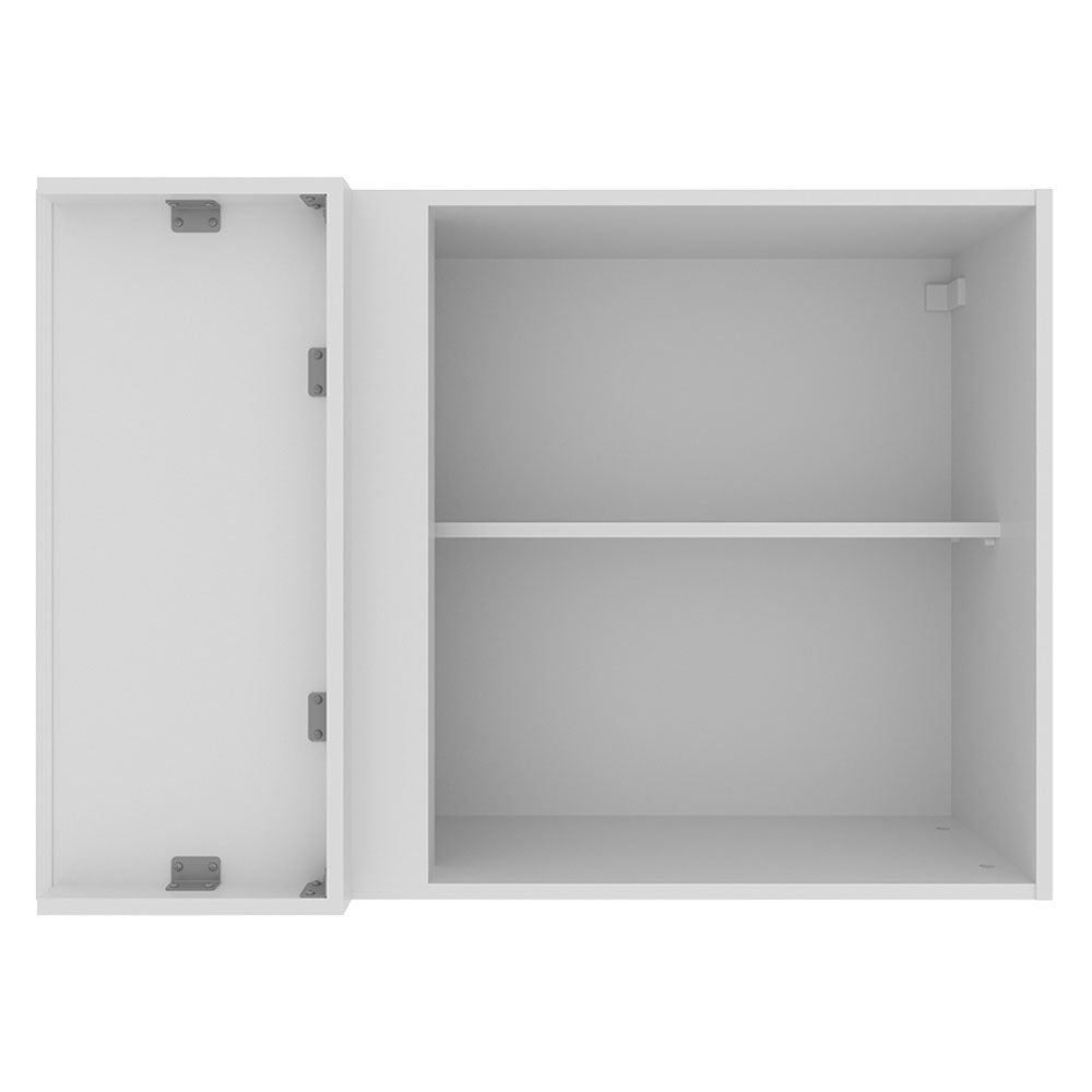 Alacena 94 cm 1 Puerta Stella Blanco/Marrón