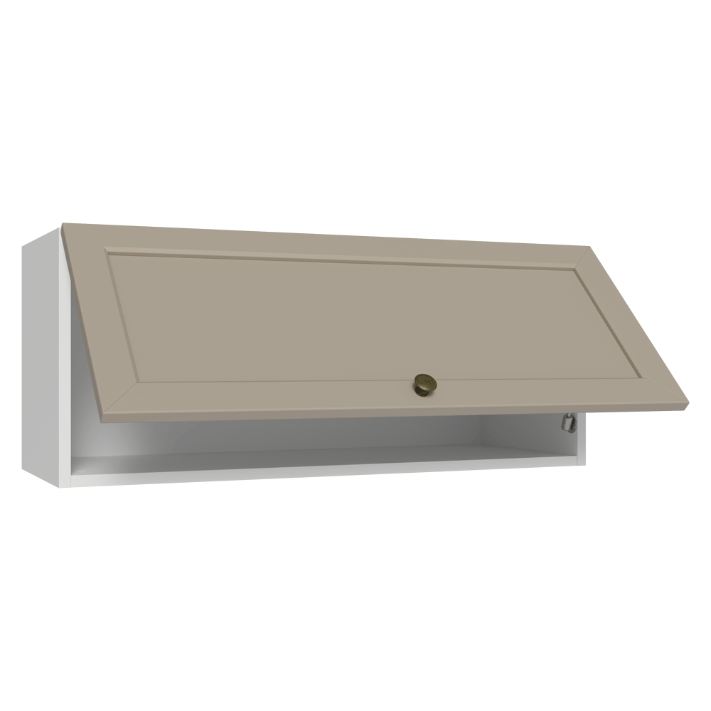 Alacena Cocina 80 cm 1 Pueta Abatible Blanco/Crema Vik Madesa