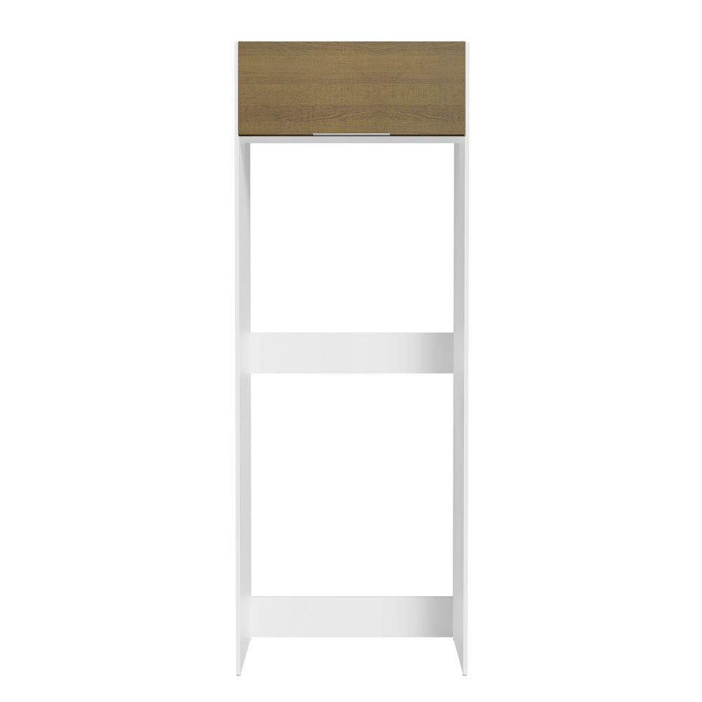 Mueble para Empotrar Heladera 1 Puerta Abatible Blanco/Marrón Stella Madesa