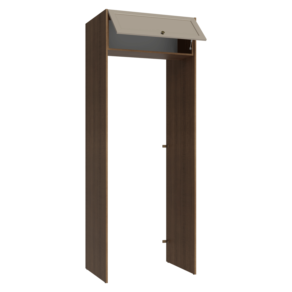 Mueble para empotrar Heladera 83 cm 1 Puerta Abatible Marrón/Crema Vik Madesa