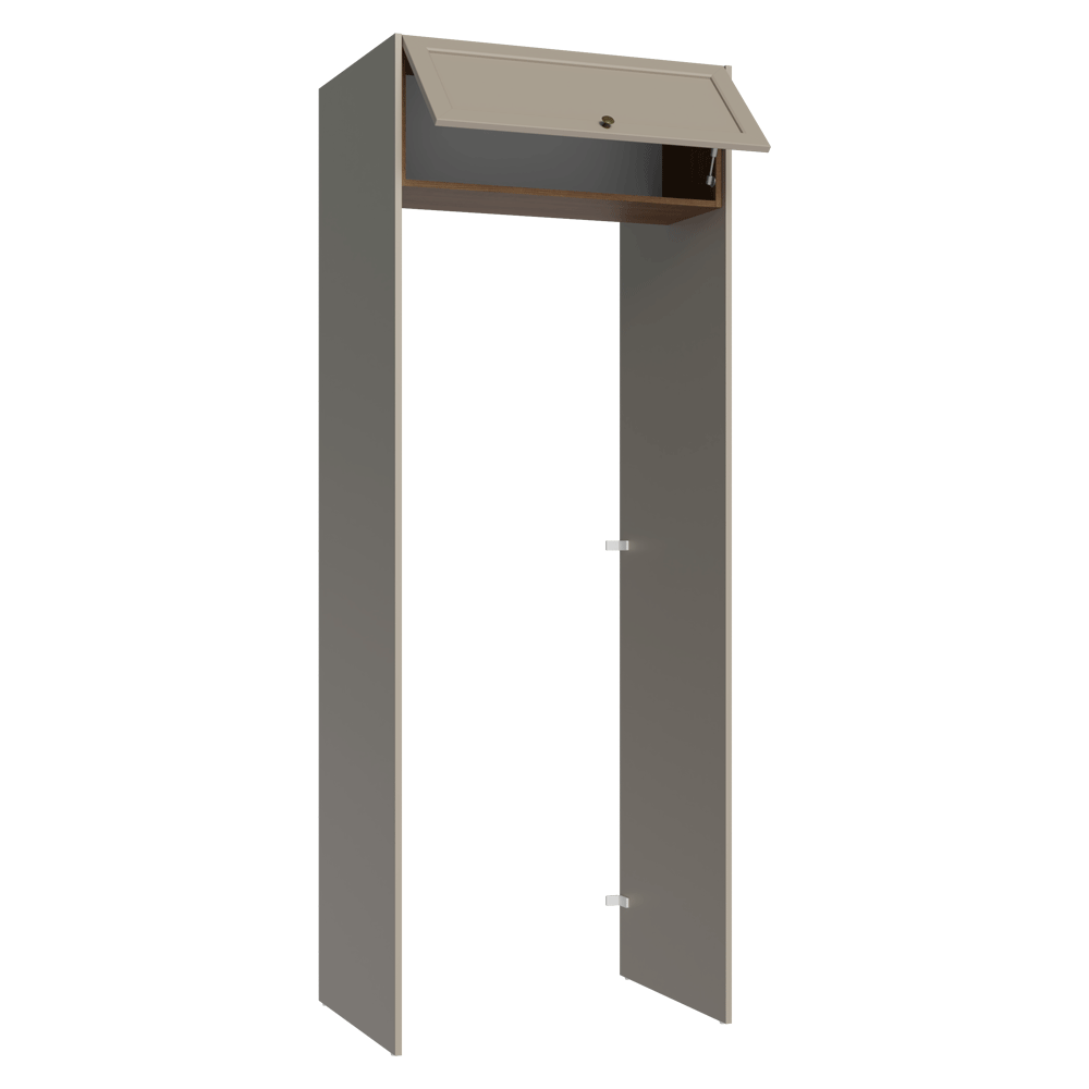 Mueble para empotrar Heladera 83 cm 1 Puerta Abatible Crema/Marrón/Crema Vik Madesa