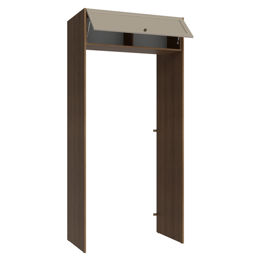 Mueble para empotrar Heladera 103 cm 1 Puerta Abatible Marrón/Crema Vik Madesa