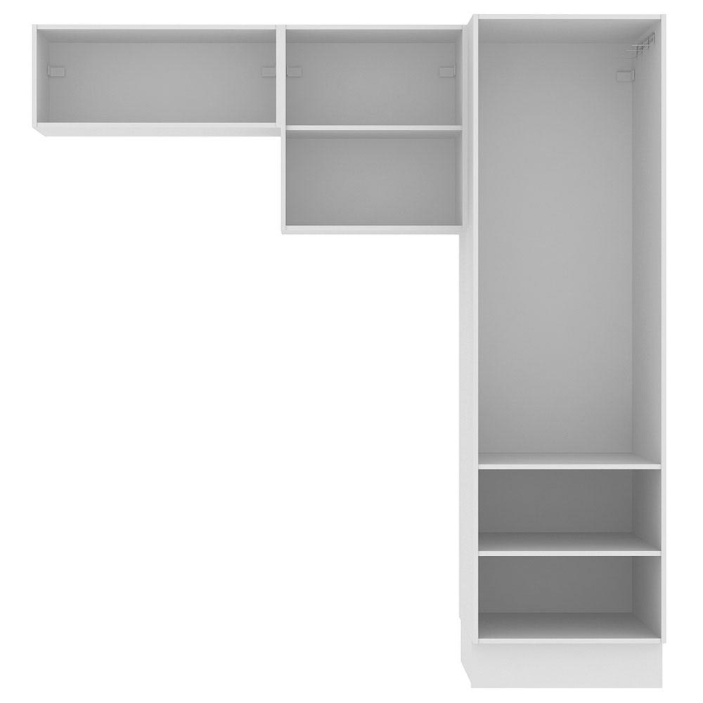 Kit Lavadero Madesa Acordes 100% MDF con 2 Alacenas y Despensero Blanco Brillante