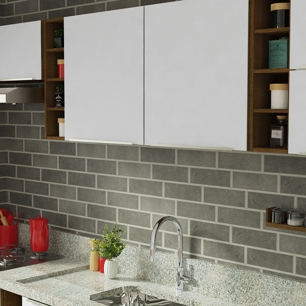 Combo Completo de Cocina 300 x 60 cm Marrón/Blanco Aterciopelado Lux Madesa