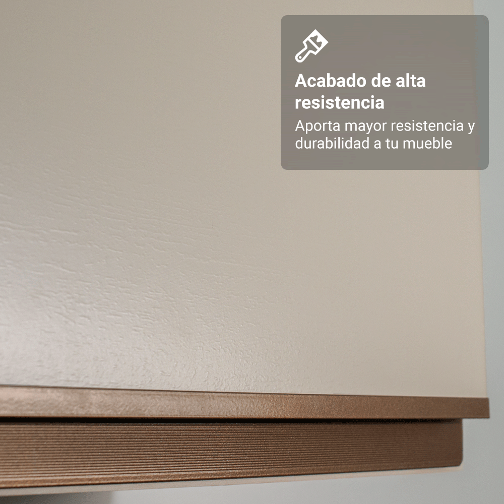 Cocina Compacta 160 cm Sin Patas Nice Crema 02