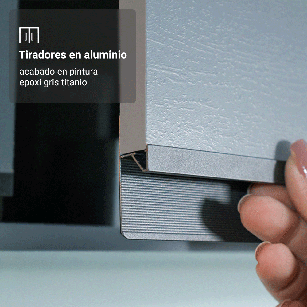 Combo completo de Cocina 340 cm, Flotante Gris Nice 02