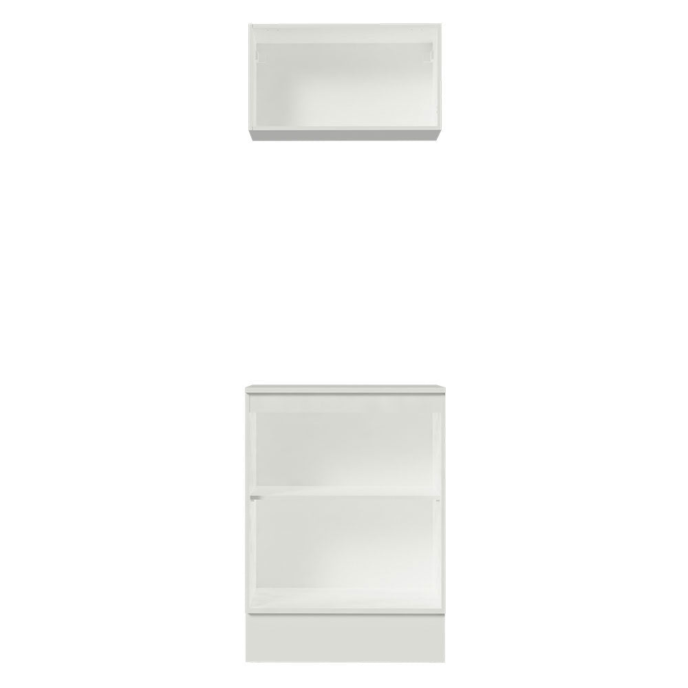 Kit Cocina 60 cm 100% MDF 2 Puertas 1 Abatible Blanco Smart Madesa