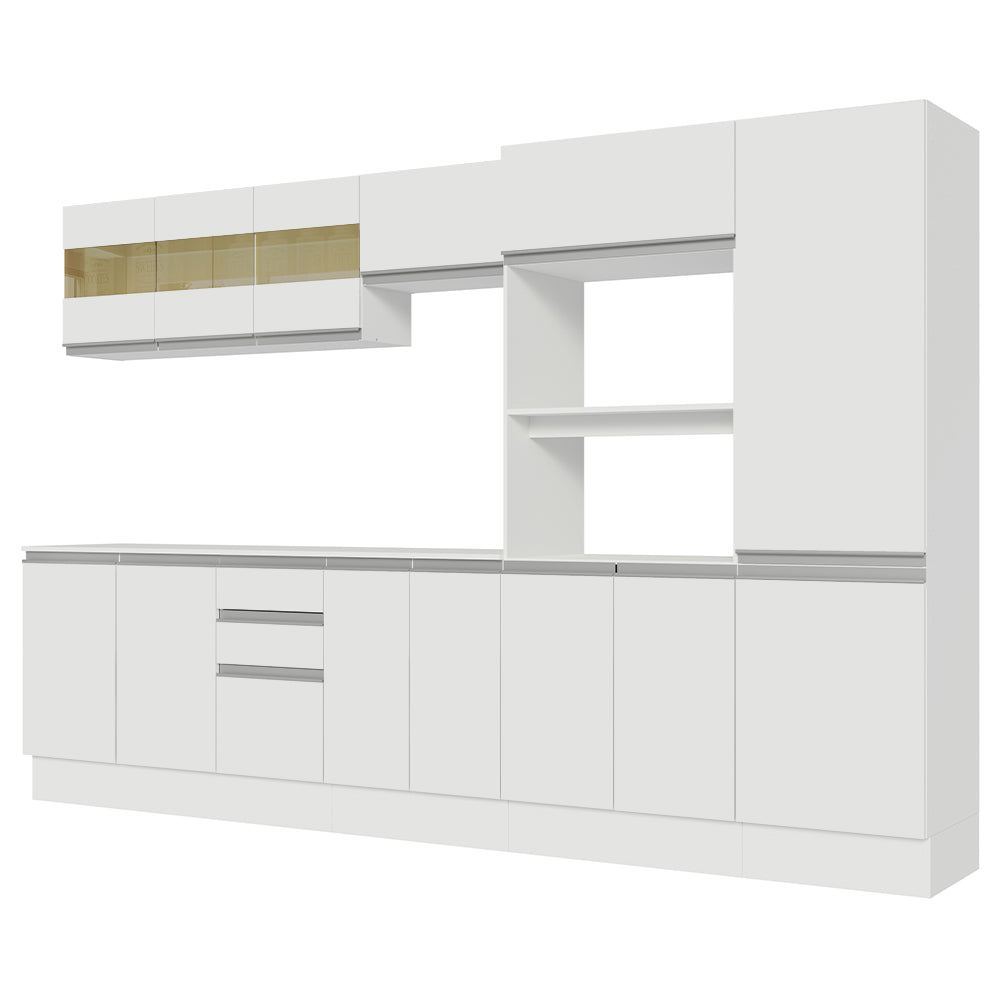 Combo Completo de Cocina 100% MDF 300 cm Blanco Smart Madesa 02