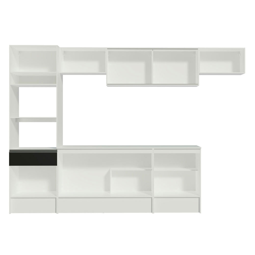 Combo Completo de Cocina 300 cm Blanco/Negro Diamante Madesa 02