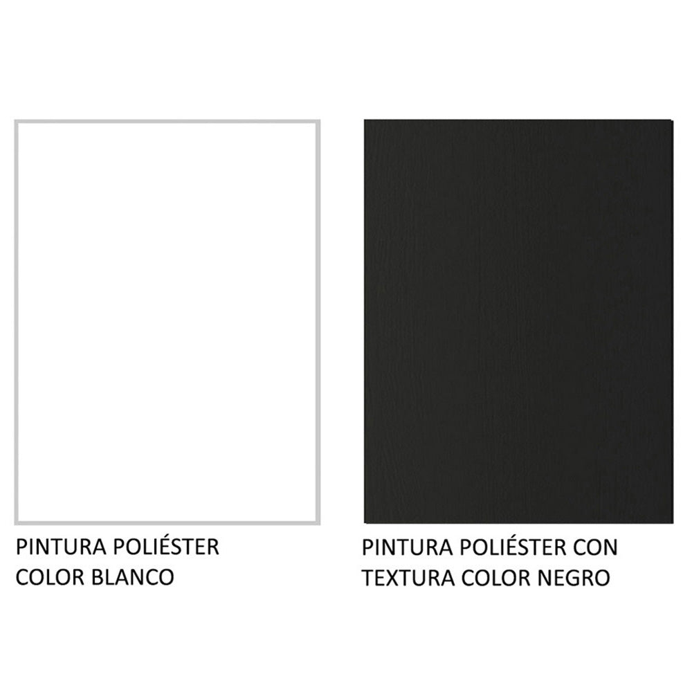 Placard Soltero Denver 2 Puertas Corredizas Negro/Blanco