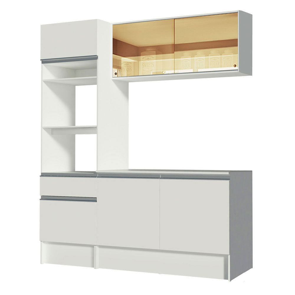 Combo completo de Cocina 180 cm 1 Cajón 6 Puertas Diamante Blanco