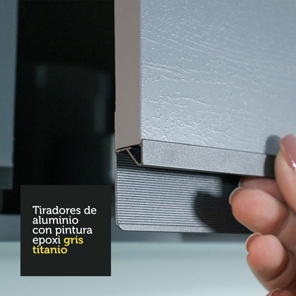 Despensero 40 cm 2 Puertas Sin Patas Nice Gris