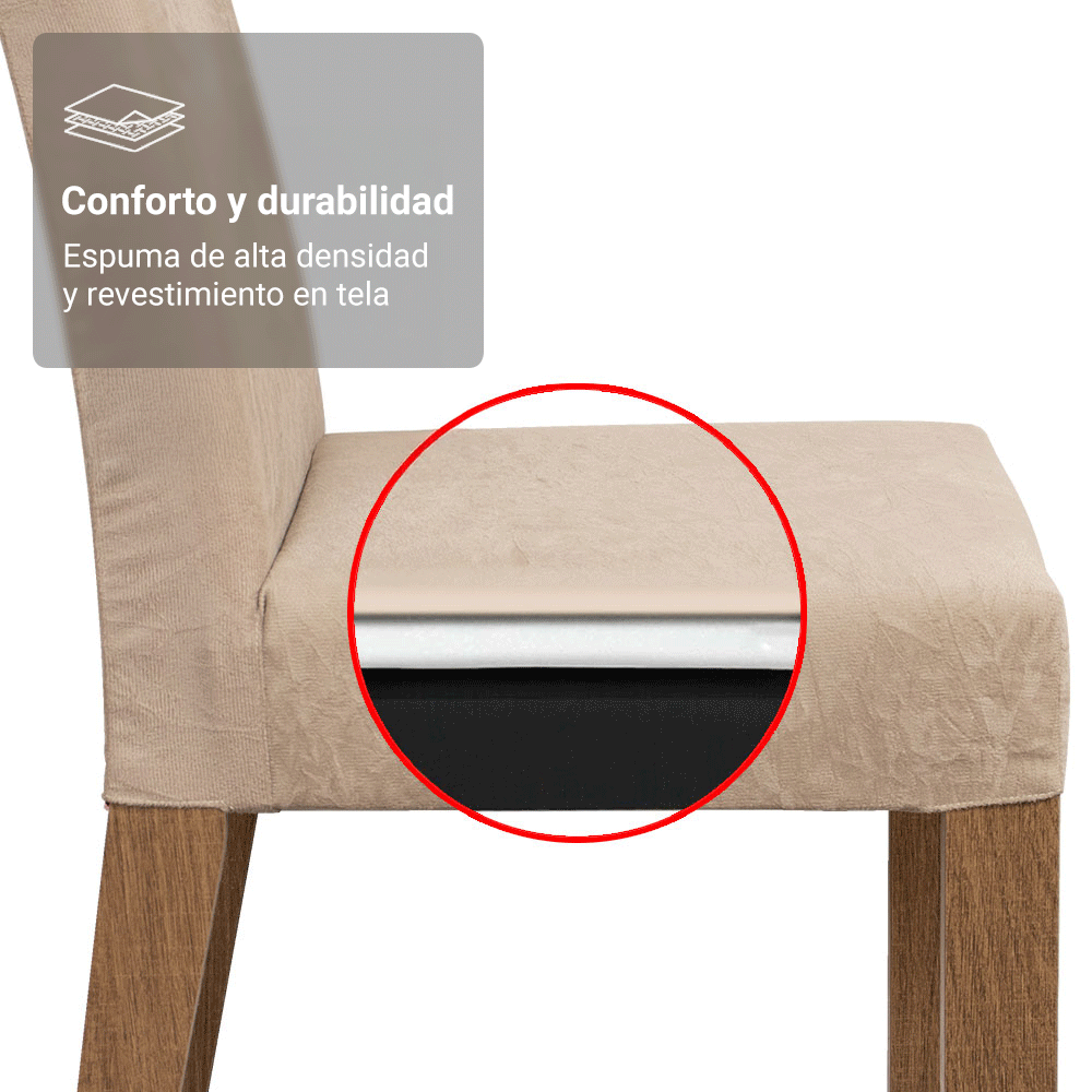 Juego de Comedor con Mesa y 4 Sillas Madesa Zion MI