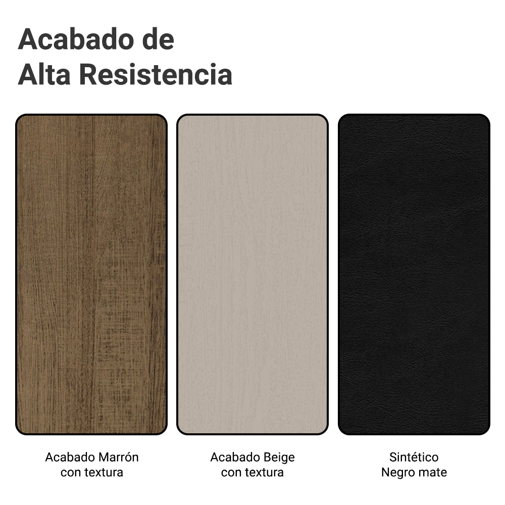 Juego de Comedor Mesa Tapa de Madera 6 Sillas Marrón/Crema/Negro Sharon Madesa