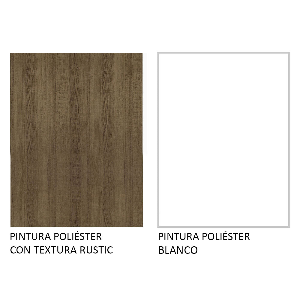 Mueble Integral Multiuso Garaje 80cm Marrón/Blanco