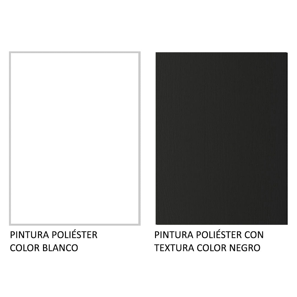 Placard Matrimonial Monaco 3 Puertas Corredizas Blanco/Negro