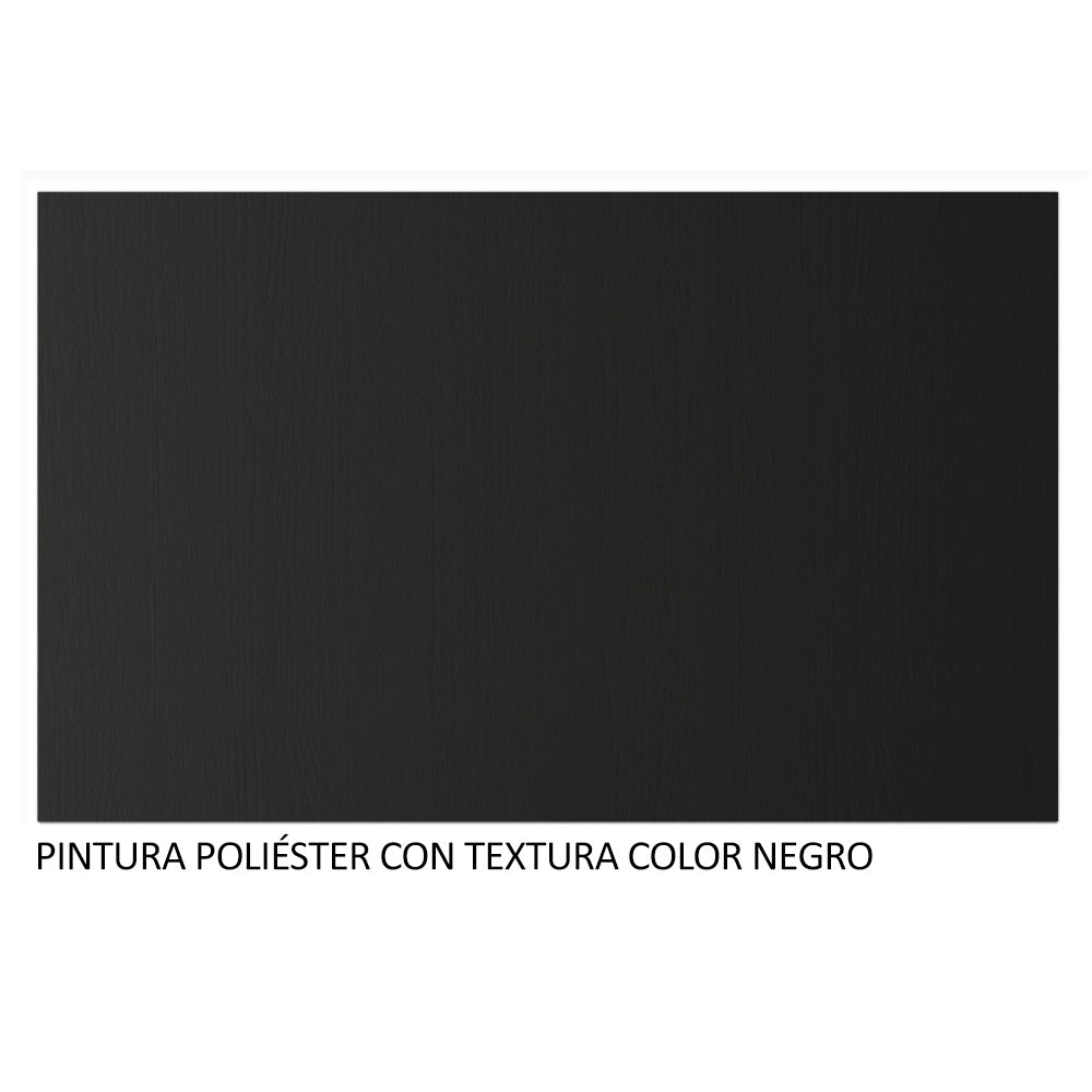 Placard Soltero Dallas 2 Puertas Corredizas de Espejo 2 Cajones Negro
