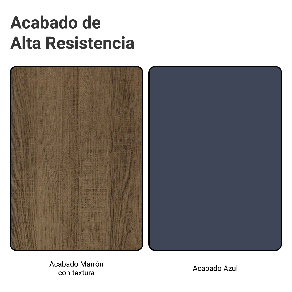 Bajo Mesada esquinero 1 Puerta Marrón/Azul Vik Madesa