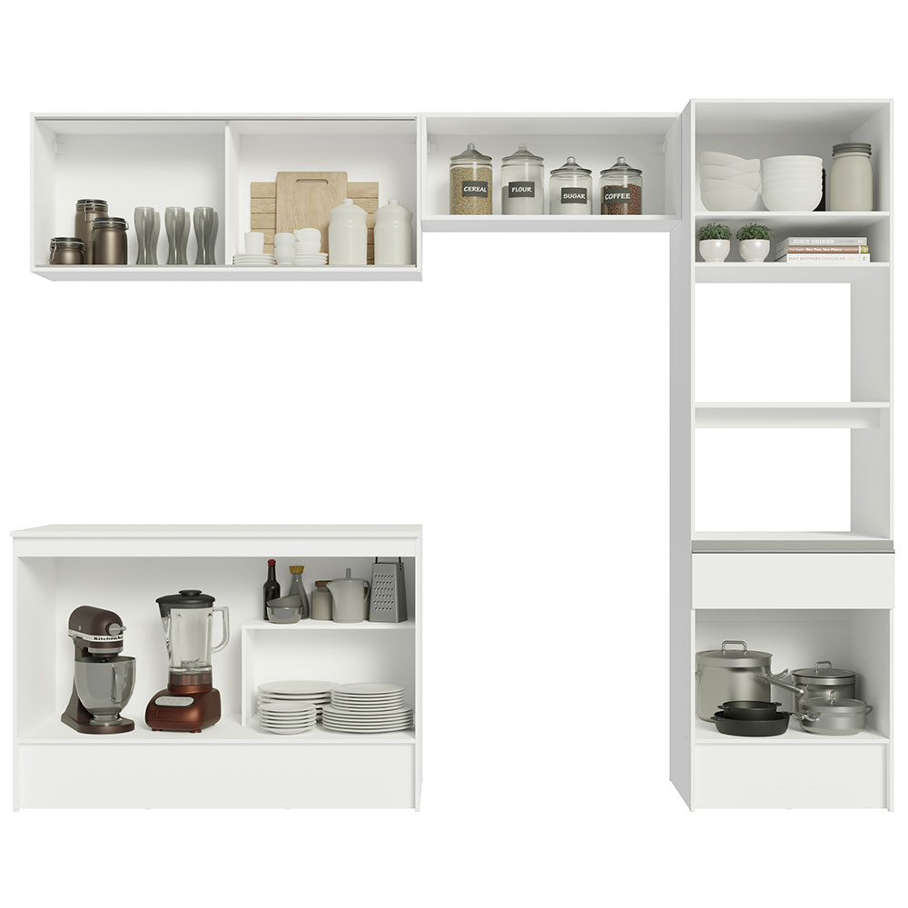 Combo Completo de Cocina 260 cm Blanco Diamante Madesa 02