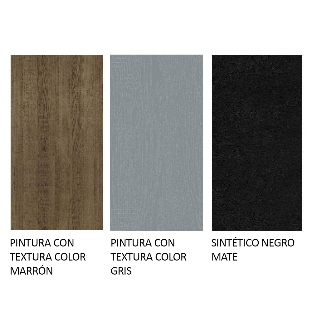 Juego de Comedor Mesa Tapa de Madera 4 Sillas Marrón/Gris/Negro Samara Madesa