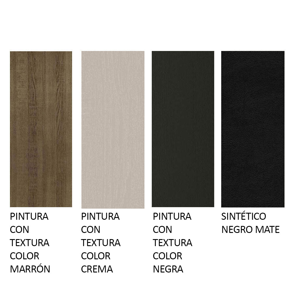 Juego de Comedor Mesa con Tapa de Vidrio 4 Sillas Marrón/Crema/Beige Tifani Madesa