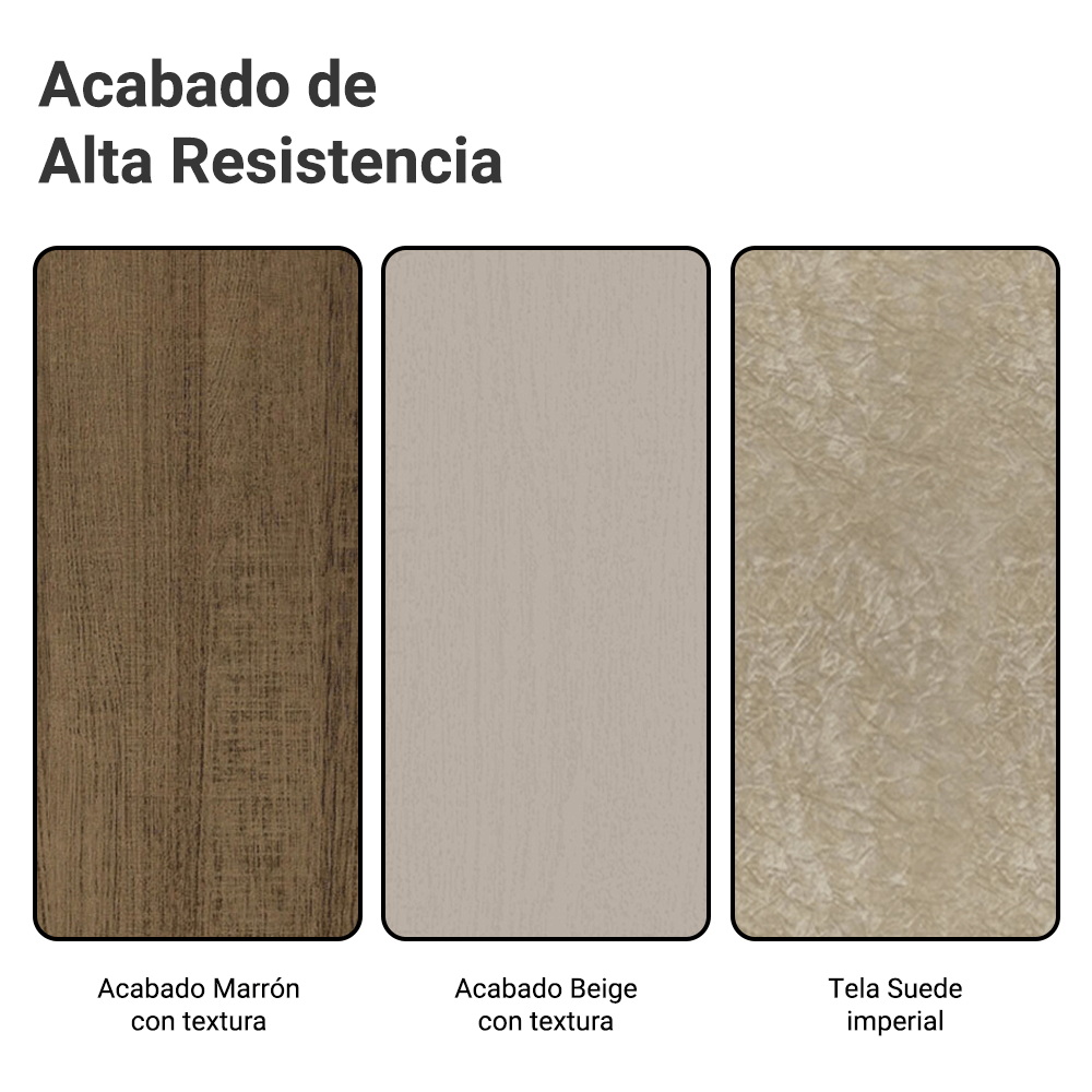 Juego de Comedor Mesada de Madera 6 Sillas Leon Marrón/Crema/Imperial