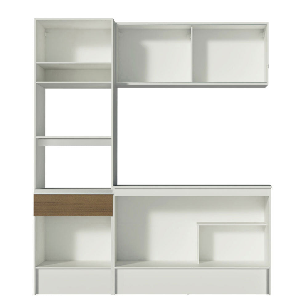 Cocina Compacta 180 cm Topazio Blanco/Marrón 86