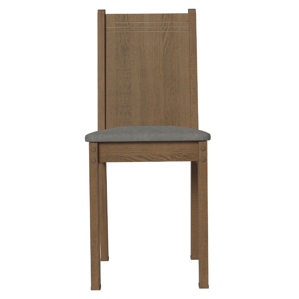 Juego de 6 Sillas 4290 Marrón/Silver