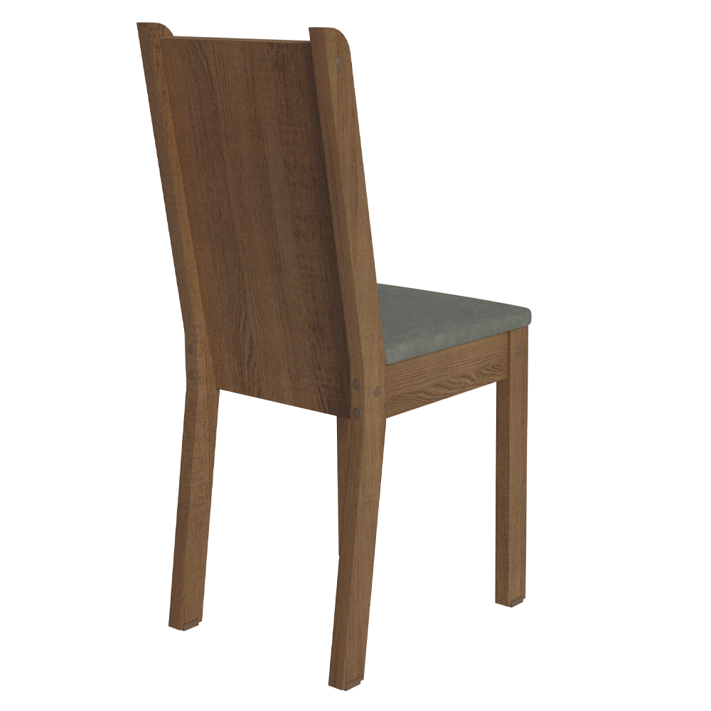 Juego de 6 Sillas 4290 Marrón/Silver