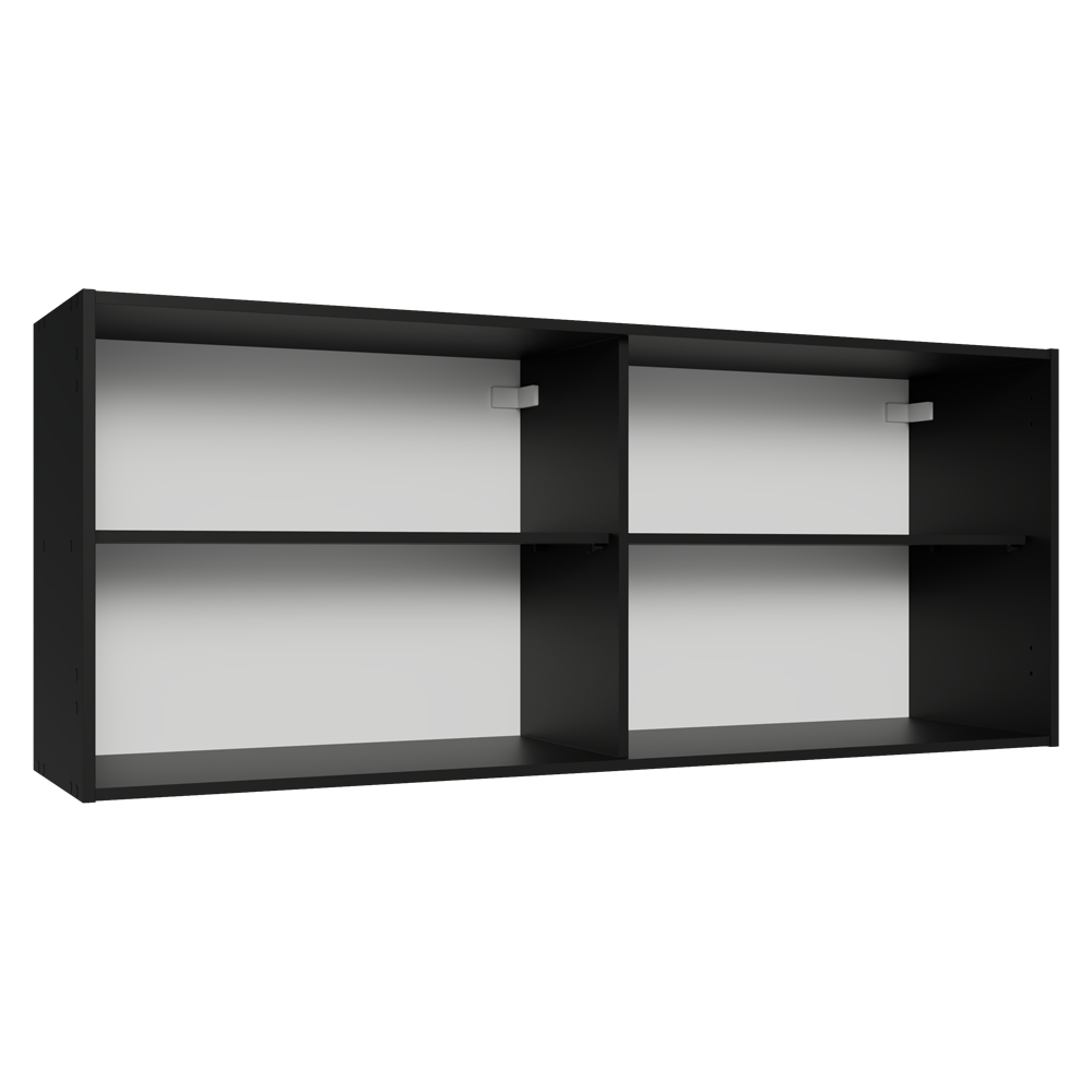 Alacena 120 cm 2 Puertas de con Negro Pieta Madesa