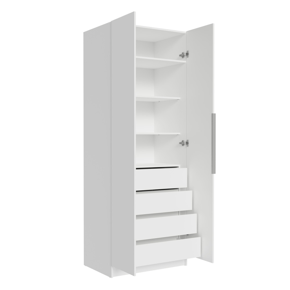 Placard Modular 2 Puertas 4 Cajones Blanco Neo Madesa