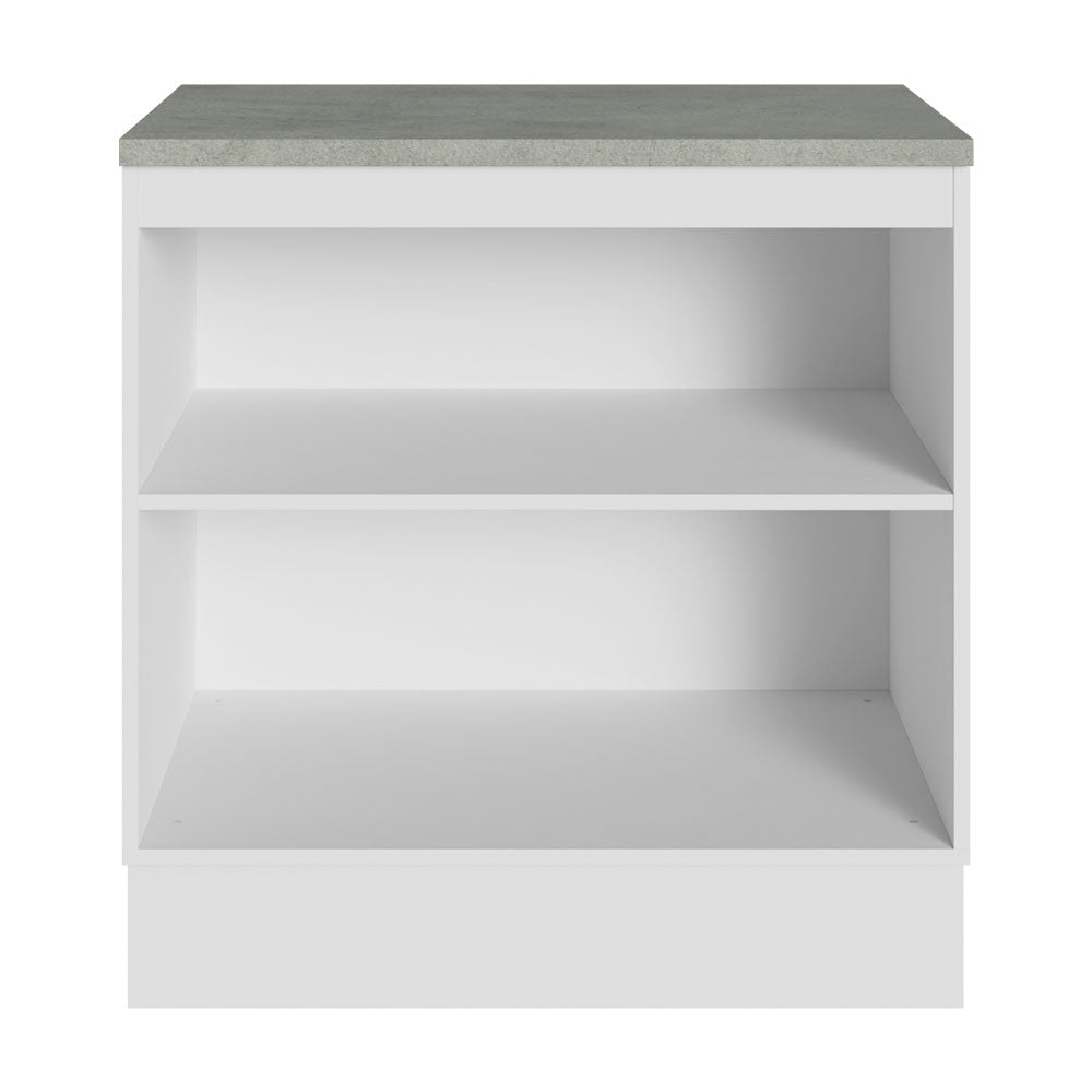 Bajo Mesada Multiuso 80cm 2 Puertas Blanco/Negro Agata Madesa